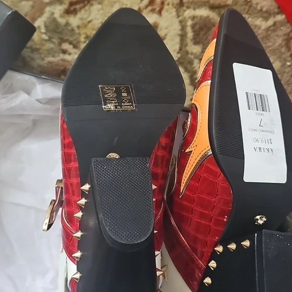 Azalea Wang Multi Colored Studded Cowboy Boot - Picture 2 of 6